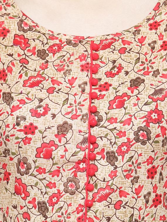 Printed flared kurta - 15029894 - Zoom Image - 4