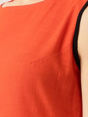 solid orange cotton maxi dress - 15030261 - Standard Image - 4