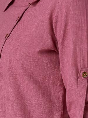 solid pink cotton shirt - 15030388 - Standard Image - 4