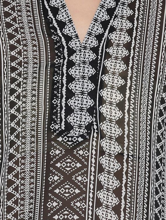 black printed georgette top - 15030419 - Zoom Image - 4