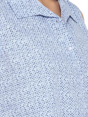 blue printed cotton top - 15030440 - Standard Image - 4