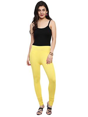 yellow solid leggings - 15030593 - Standard Image - 4