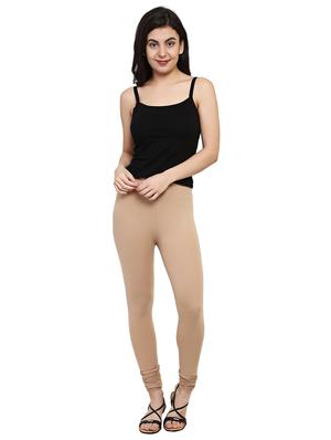beige solid leggings - 15030594 - Standard Image - 4