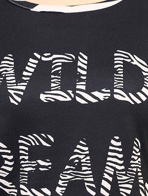 black animal printed nightwear pajama set - 15030643 - Standard Image - 4