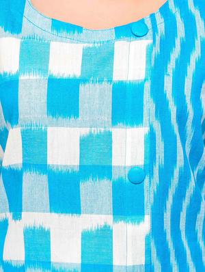 soch blue cotton straight kurta - 15030733 - Standard Image - 4