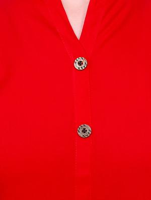 red rayon solid kurta - 15030877 - Standard Image - 4