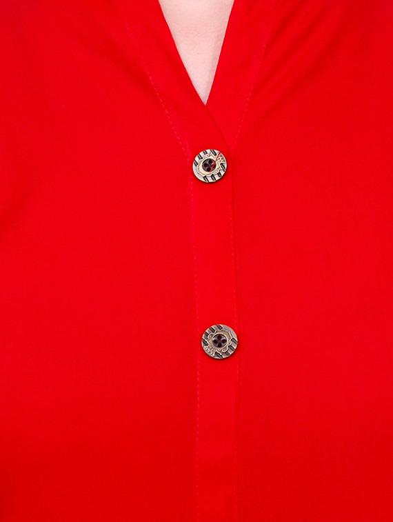 red rayon solid kurta - 15030877 - Zoom Image - 4