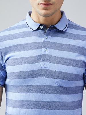 blue cotton striped t-shirt - 15030908 - Standard Image - 4