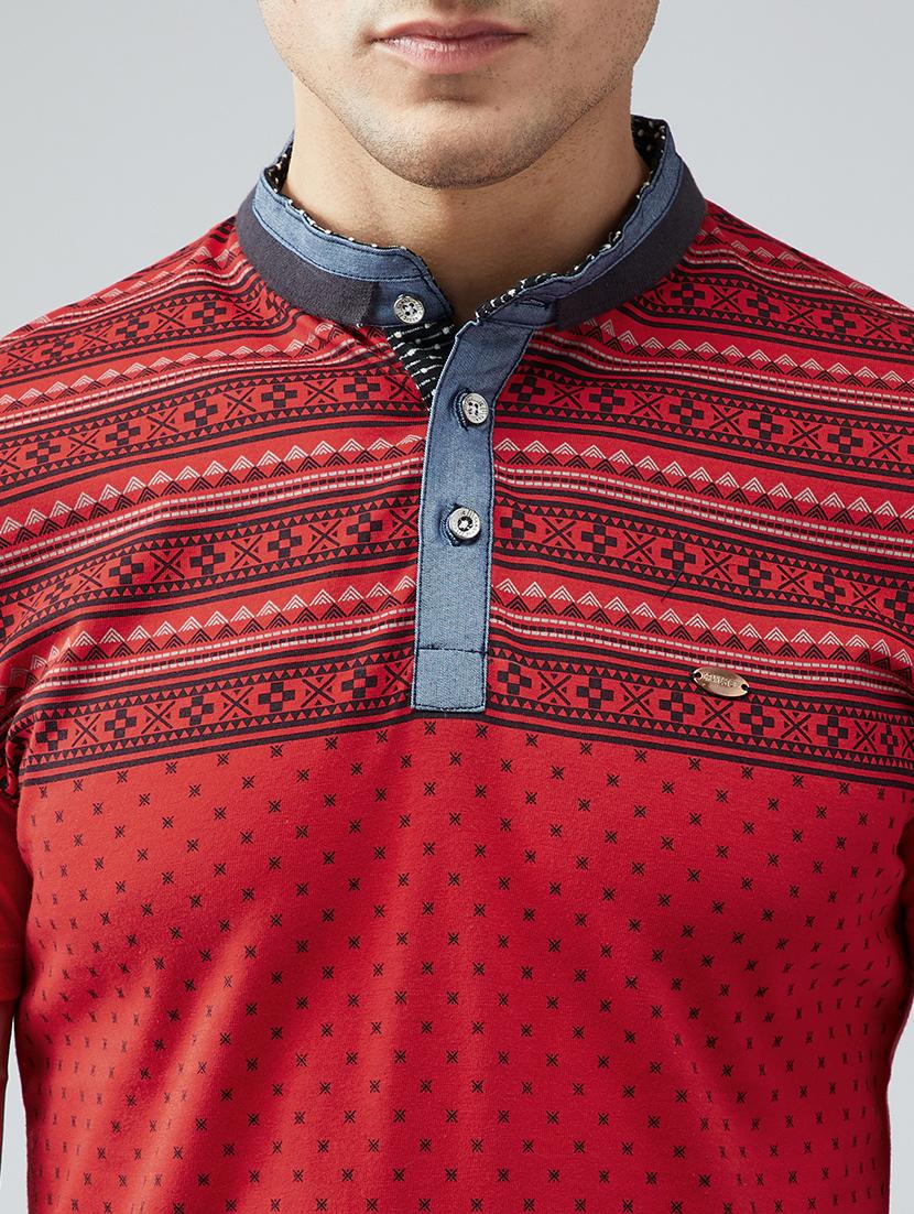 red cotton all over print t-shirt - 15030913 - Zoom Image - 4