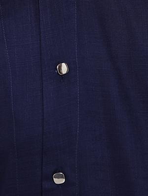 navy blue rayon ethnic wear set - 15031308 - Standard Image - 4