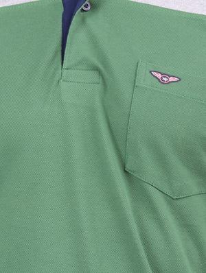 green cotton color block tshirt - 15032369 - Standard Image - 4