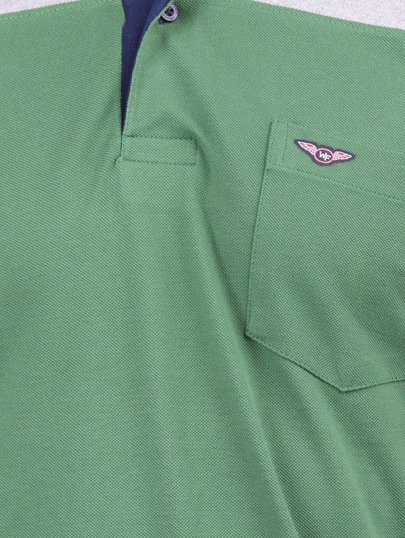 green cotton color block tshirt - 15032369 - Zoom Image - 4