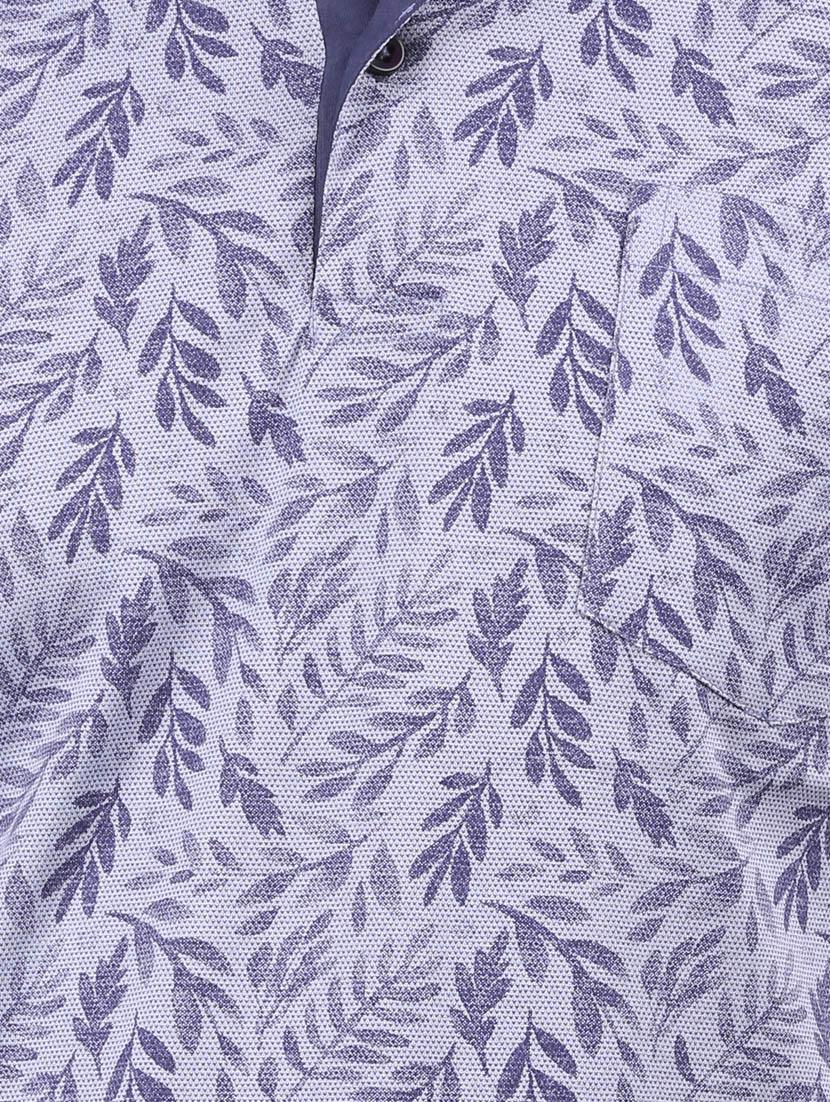blue cotton all over print tshirt - 15032373 - Zoom Image - 4