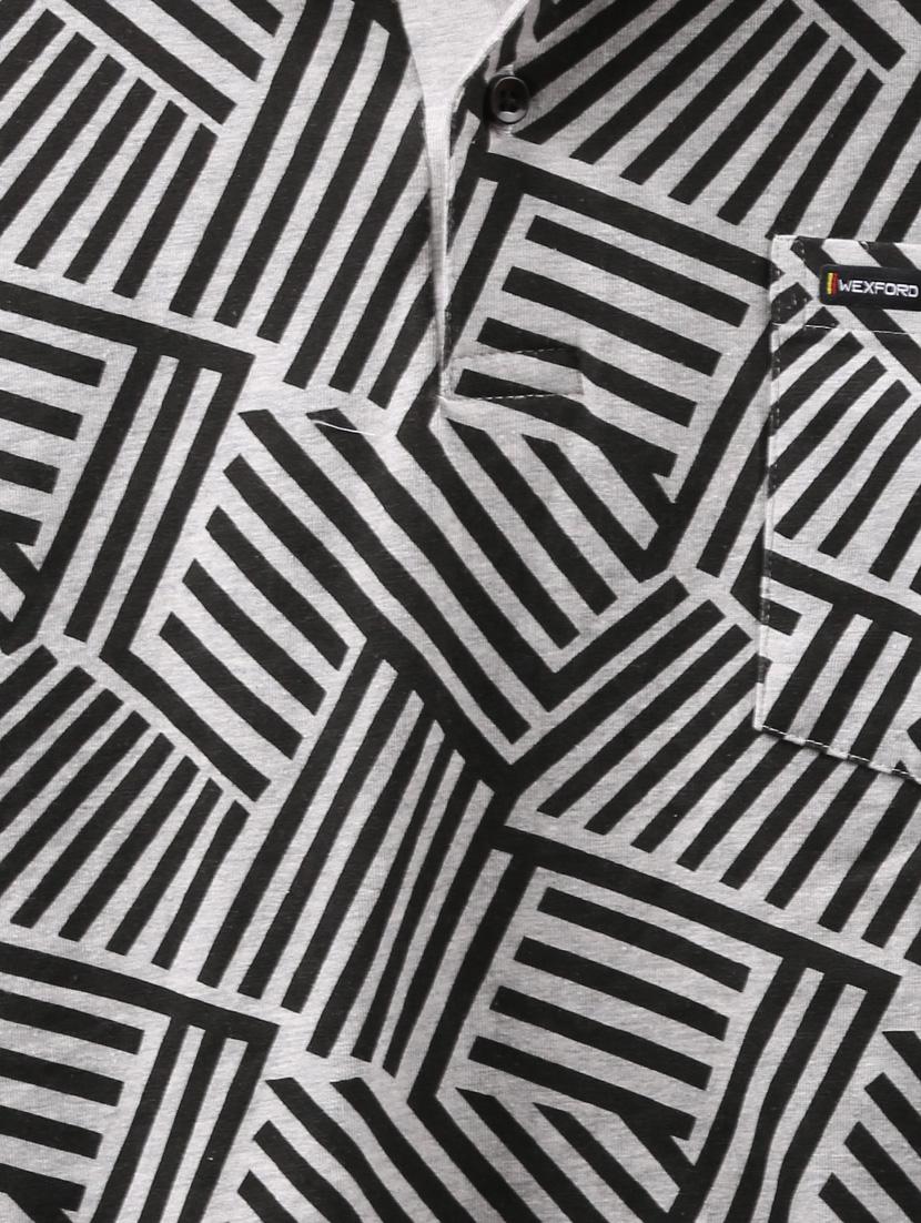 black monochrome all over print t-shirt - 15032441 - Zoom Image - 4