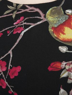 black floral asymmetric dress - 15033659 - Standard Image - 4