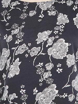 black floral cold shoulder top - 15034186 - Standard Image - 4