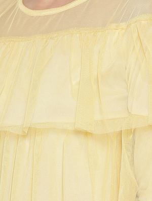 yellow solid layered top - 15034221 - Standard Image - 4
