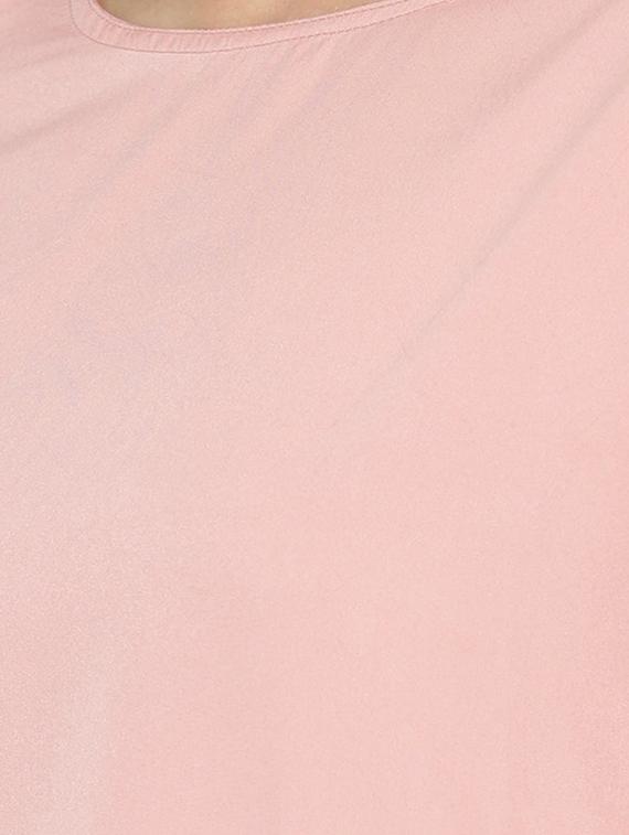 pink solid cold shoulder top - 15034228 - Zoom Image - 4