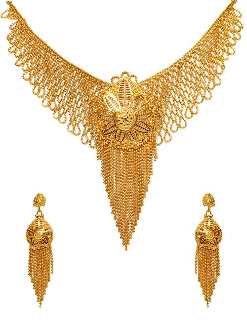 Gold Tone Necklace & Earrings Set - 15034424 - Standard Image - 1
