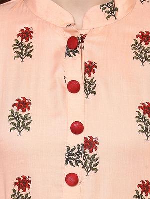 floral high-low kurta - 15036052 - Standard Image - 4