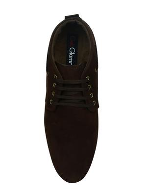 brown synthetic low ankle boots - 15036819 - Standard Image - 4