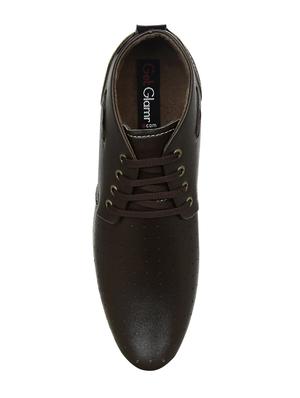 brown synthetic low ankle boots - 15036823 - Standard Image - 4