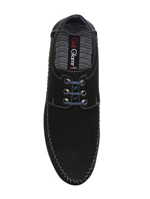 black leatherette lace up shoes - 15036853 - Standard Image - 4