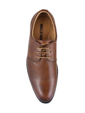 tan leatherette lace-up derby - 15043088 - Standard Image - 4