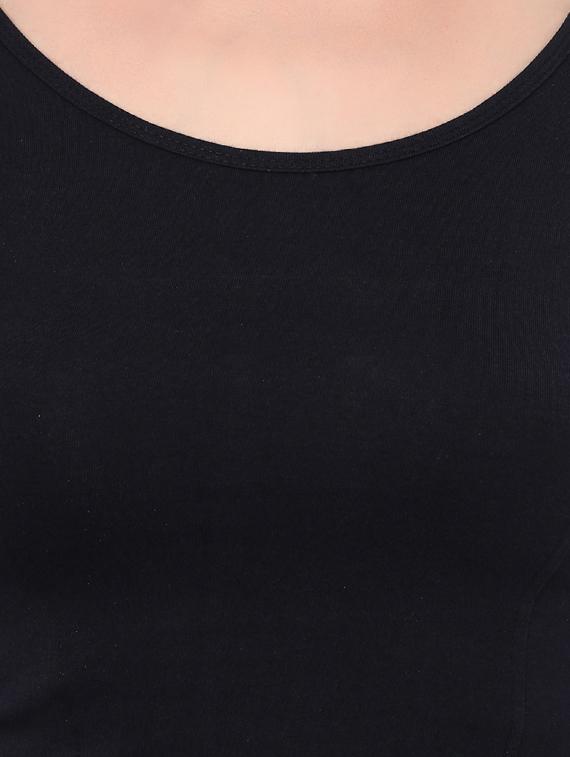 blue cotton lycra solid blouse - 15046131 - Zoom Image - 4