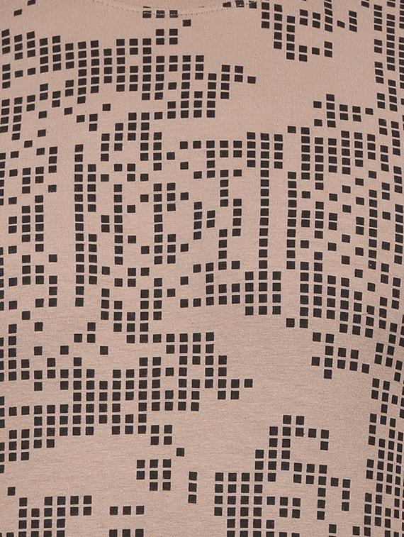 brown front print t-shirt - 15046236 - Zoom Image - 4