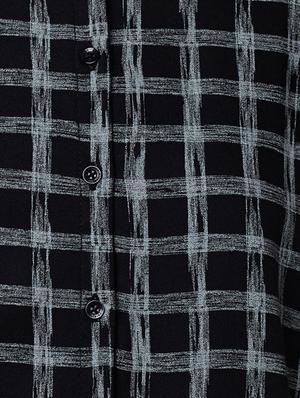 black checkered viscose shirt - 15047060 - Standard Image - 4