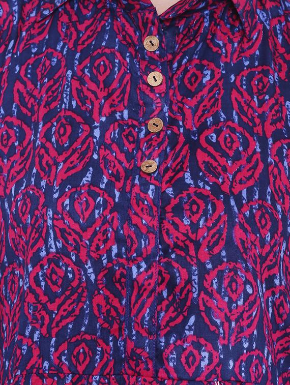 cold shoulder flared kurta - 15047121 - Zoom Image - 4