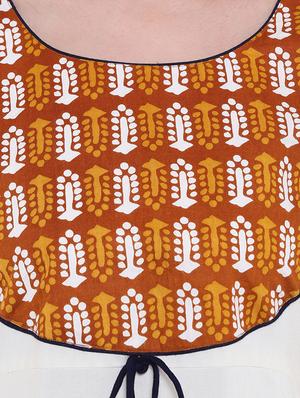 Printed yoke straight kurta - 15047130 - Standard Image - 4