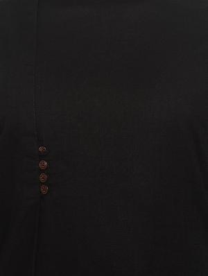 black cotton kurta pyjama set - 15048237 - Standard Image - 4