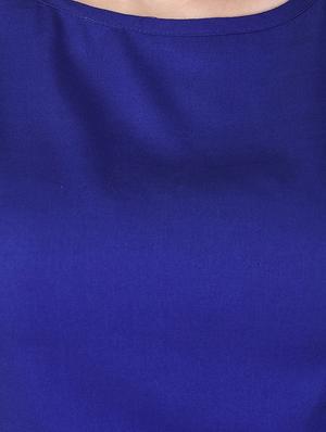 blue rayon solid kurta - 15048398 - Standard Image - 4