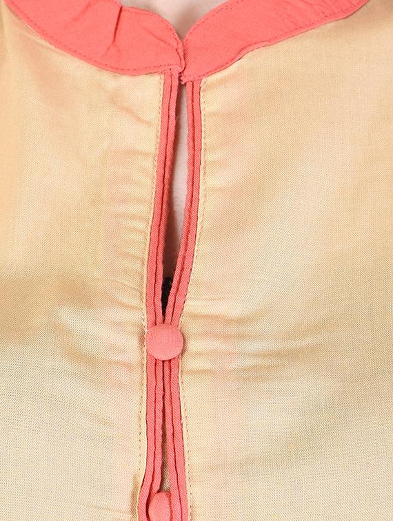 pink viscose straight kurta - 15048400 - Zoom Image - 4