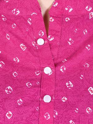 pink cotton straight kurta - 15048404 - Standard Image - 4