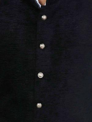 black cotton nehru jacket - 15048769 - Standard Image - 4