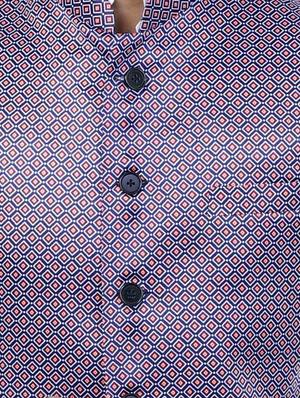blue silk nehru jacket - 15048785 - Standard Image - 4