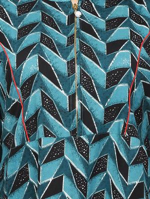 blue viscose aline kurta - 15049803 - Standard Image - 4