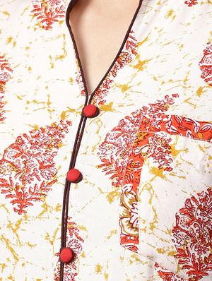 white rayon a-line kurta - 15052452 - Standard Image - 4