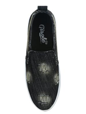 black denim washed slipons - 15052597 - Standard Image - 4