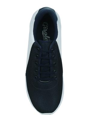 blue mesh & synthetic lace up sneakers - 15052604 - Standard Image - 4