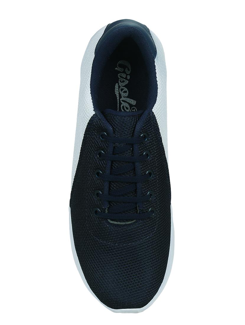 blue mesh & synthetic lace up sneakers - 15052604 - Zoom Image - 4