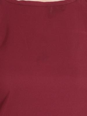 maroon solid crepe top - 15053648 - Standard Image - 4