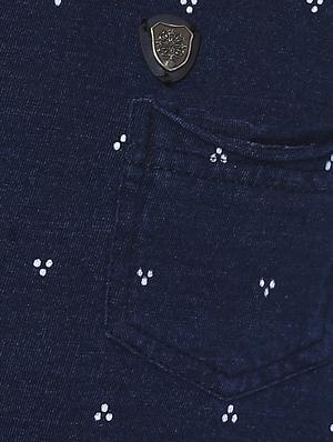 blue cotton all over print tshirt - 15054656 - Standard Image - 4