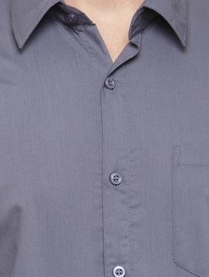 grey cotton casual shirt - 15054851 - Standard Image - 4