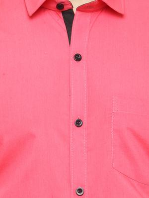 red cotton formal shirt - 15054853 - Standard Image - 4