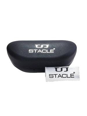 Stacle UV Protected Clubmaster Style Round Oval Unisex Sunglasses (ST19551|Violet Lens) - 15055437 - Standard Image - 4