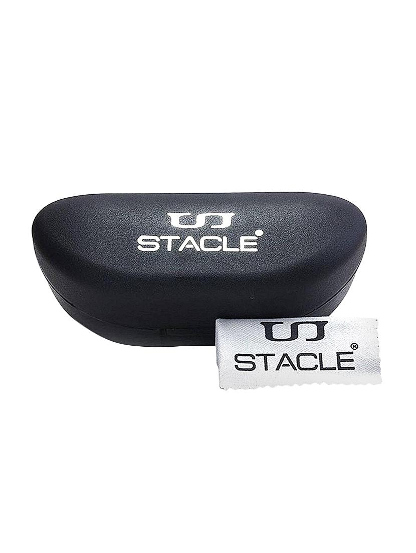 Stacle UV Protected Clubmaster Style Round Oval Unisex Sunglasses (ST19551|Violet Lens) - 15055437 - Zoom Image - 4